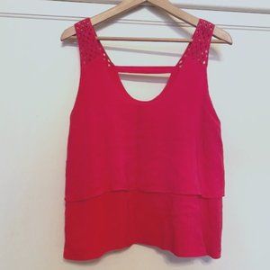 Anthropologie Boho Pink Woven Top - 10